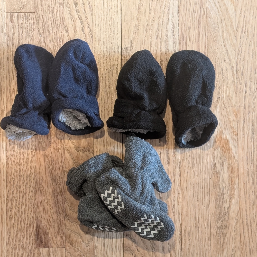 Bundle Of Fleece Mittens And Booties